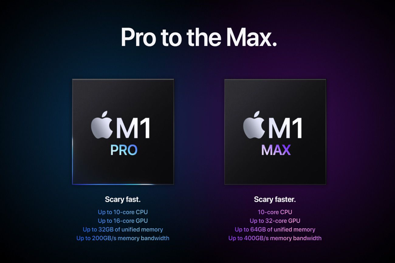 M1 Pro و M1 Max سریع ترسناک هستند